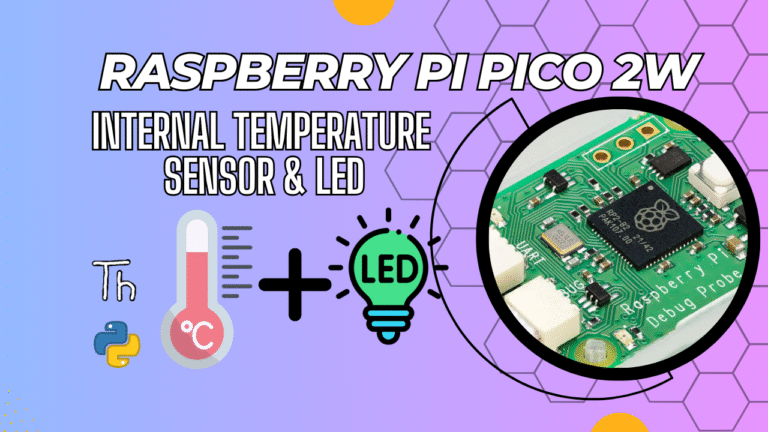 Raspberry Pi Pico 2W - Internal Temperature Sensor and Internal LED - WEBSITE