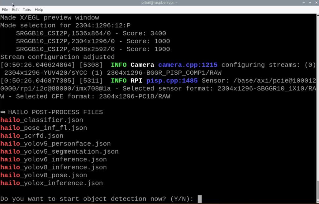Raspberry Pi AI Hat+ 2 Install and Confirm process